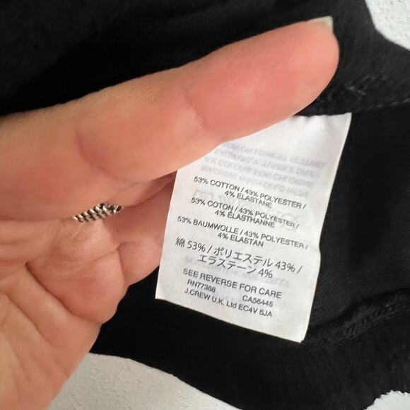 Madewell Off the Shoulder Crop Top Black Scoop Neck Pedal Sleeve Button Tie Sz L - Picture 4 of 5